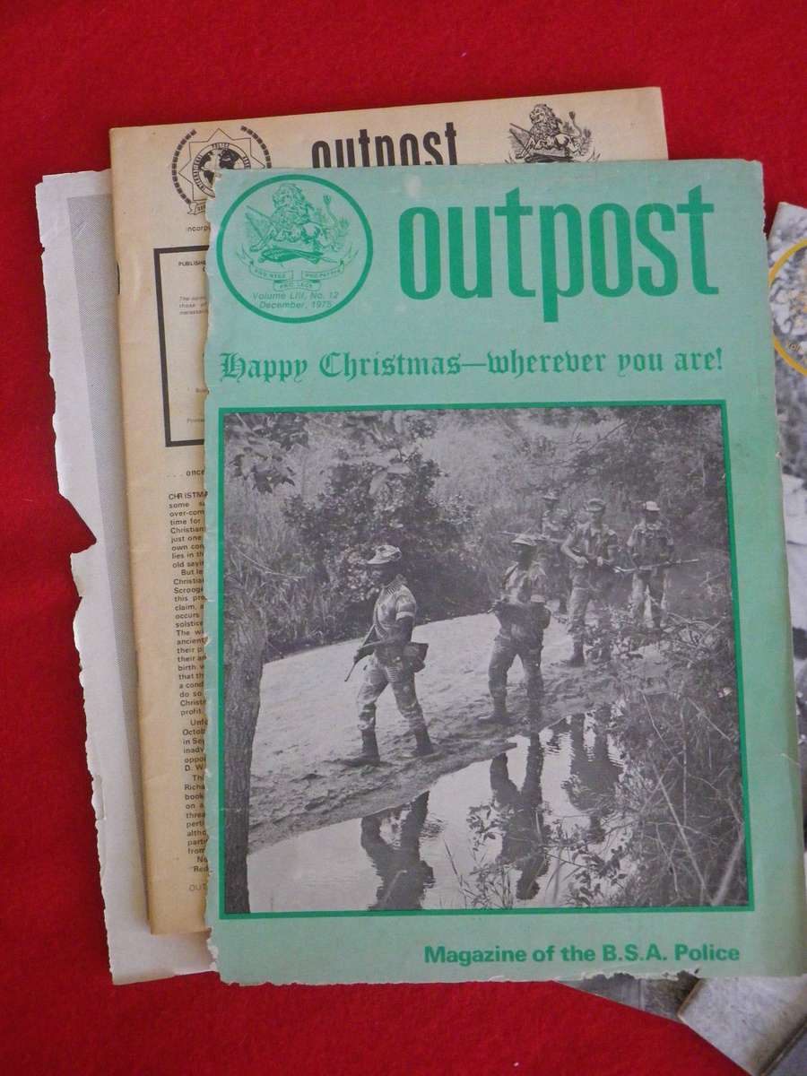 RHODESIA BSAP - OUTPOST MAGAZINES 1975 -  OCTOBER MISSING, DECEMBER DAMAGED COVER       (361)