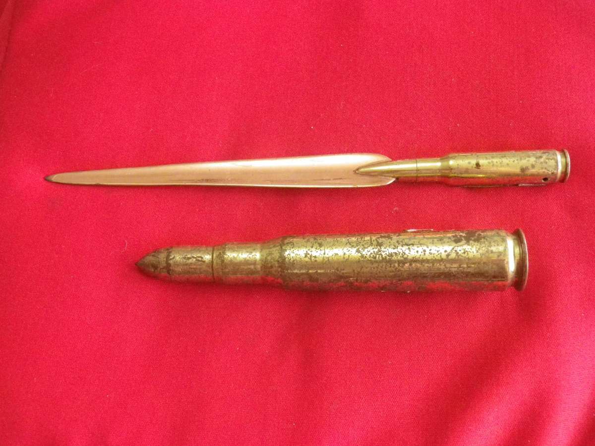 RHODESIAN WAR - "TRENCH ART" - BRASS LETTER + BEER BOTTLE OPENERS  - UNCLEANED, SOME TARNISH  (4037)