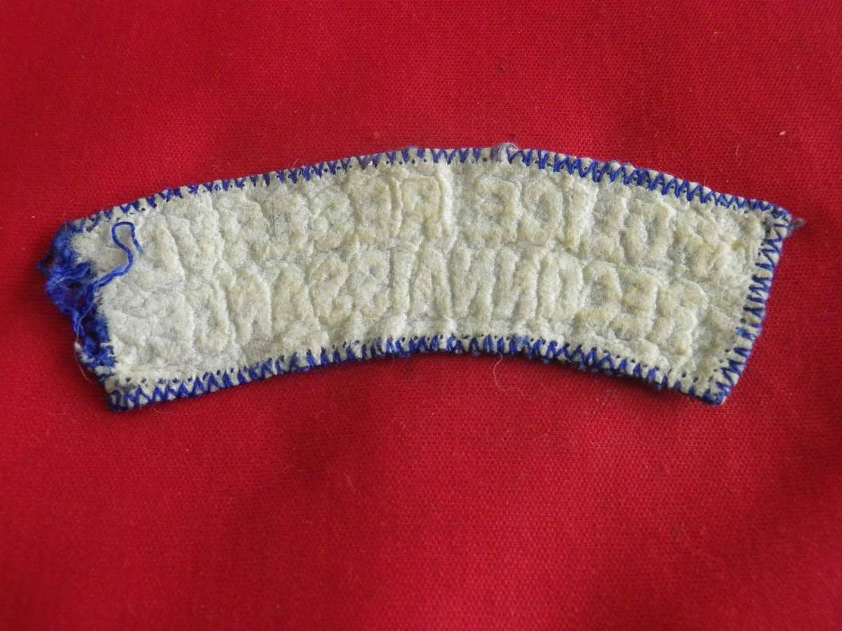 RHODESIA BSAP - POLICE RESERCE RECCE EMBROIDERED SHOULDER TITLE    (4029)
