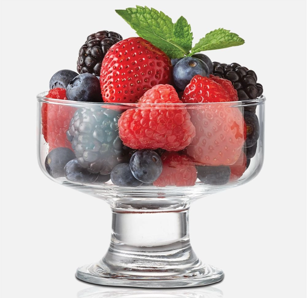 Glass Ice Cream Sundae Cups, set of 6