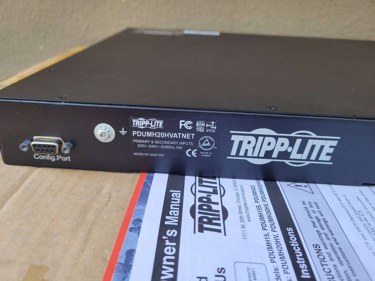 UNUSED. Tripp-Lite Metered ATS PDU  1U Rack-Mount Single-Phase PDU (PDUMH20HVAT)