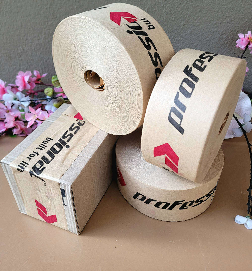 860g LARGE Professional-Branded GUM TAPE ROLL/ KRAFT PAPER TAPE ROLL. (Bid Per Piece-To Take All 4x)