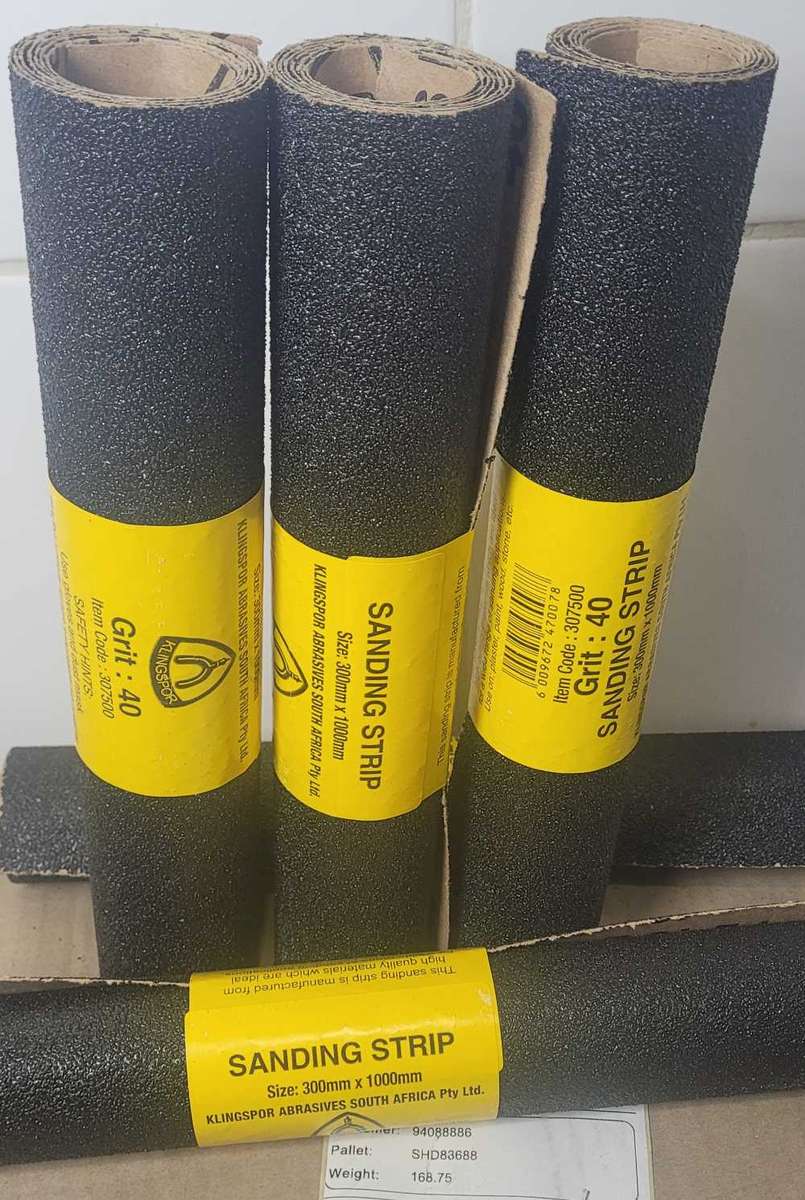 Quality (1m x 30cm) KLINGSPOR 40 Grit  Abrasive Sanding Paper (Per Piece -To Take All 10)