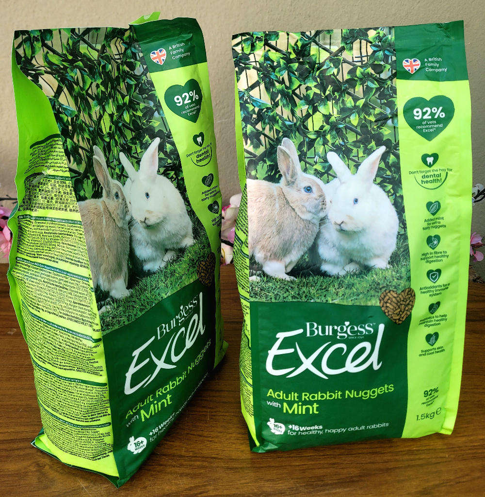 Burgess Excel Adult Rabbit Nuggets with Mint. Expiry: 08.04.25