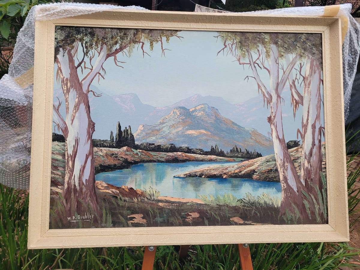 Large W.P Grobbler Signed Landscape Oil Painting - 900x645mm