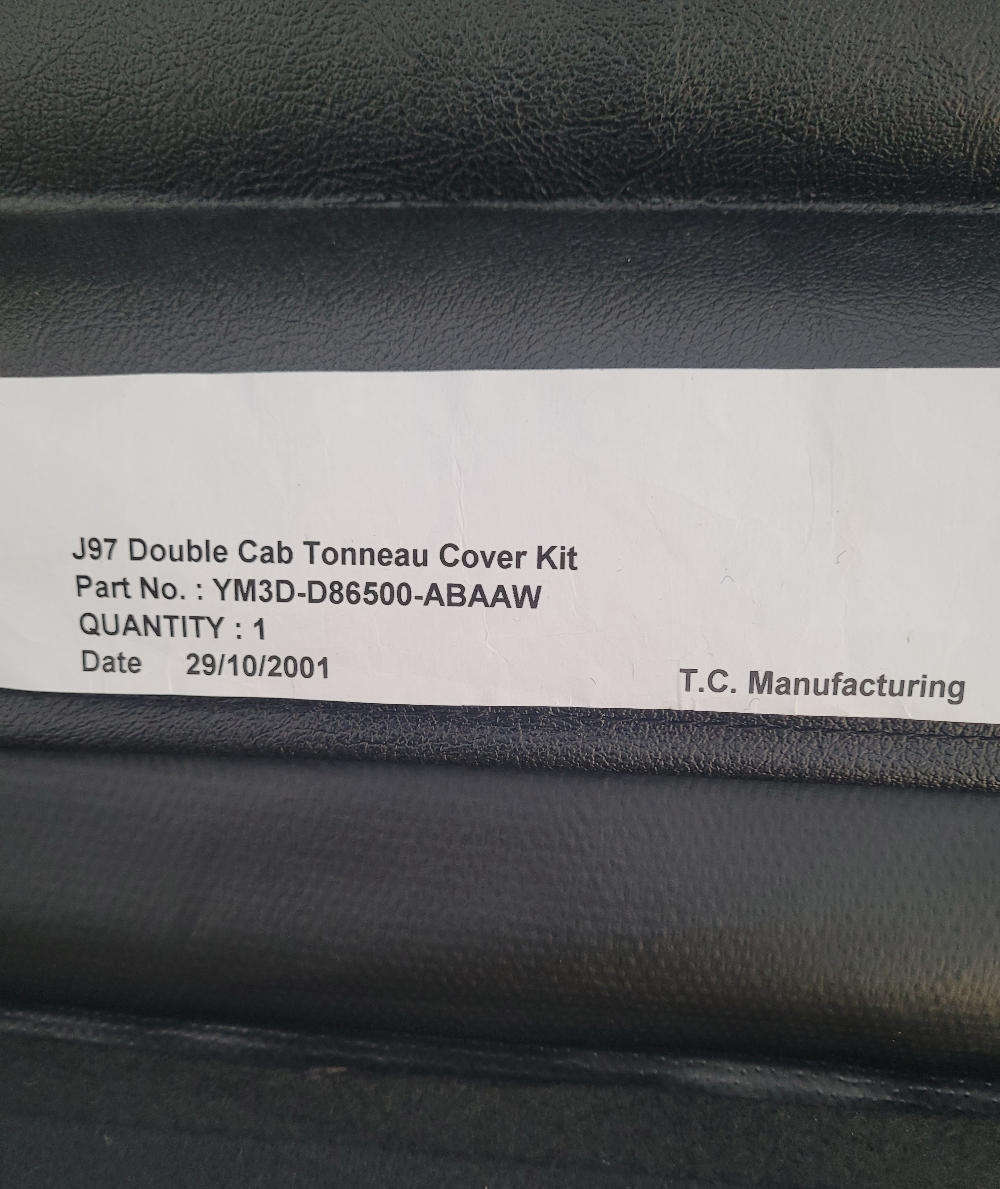 J97 Double Cab  Tonneau Cover Kit. Part No. (YM3D-D86500-ABAAW)