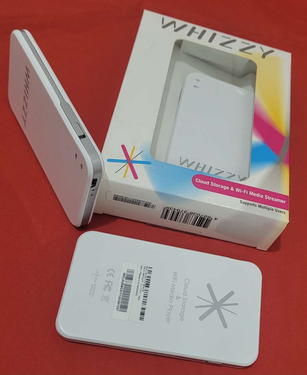 Portable WHIZZY Ultra-Slim Cloud Storage & Wi-Fi Media Streamer For iOS and Android. (Bid Per Piece)
