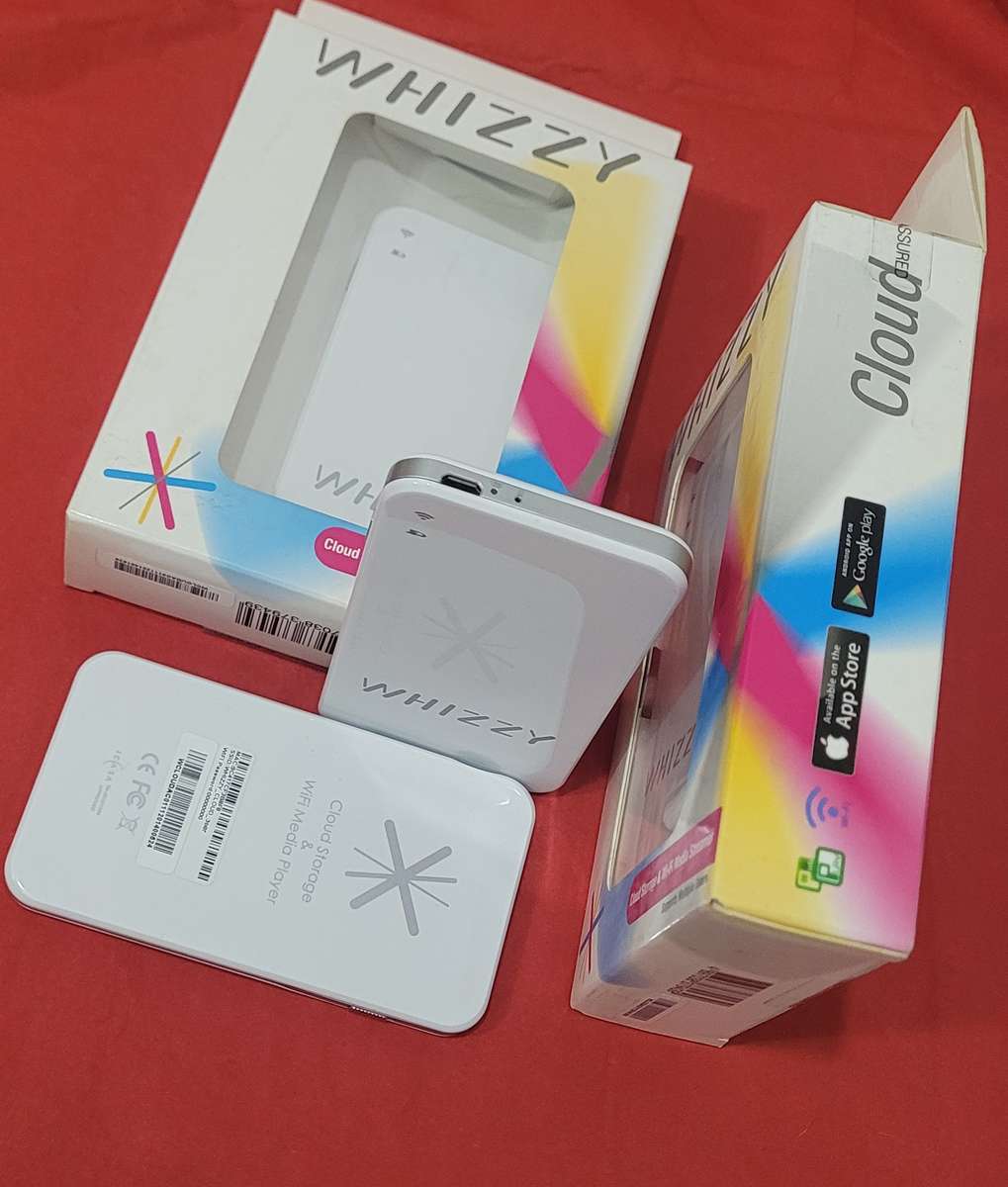 Portable WHIZZY Ultra-Slim Cloud Storage & Wi-Fi Media Streamer For iOS and Android. (Bid Per Piece)
