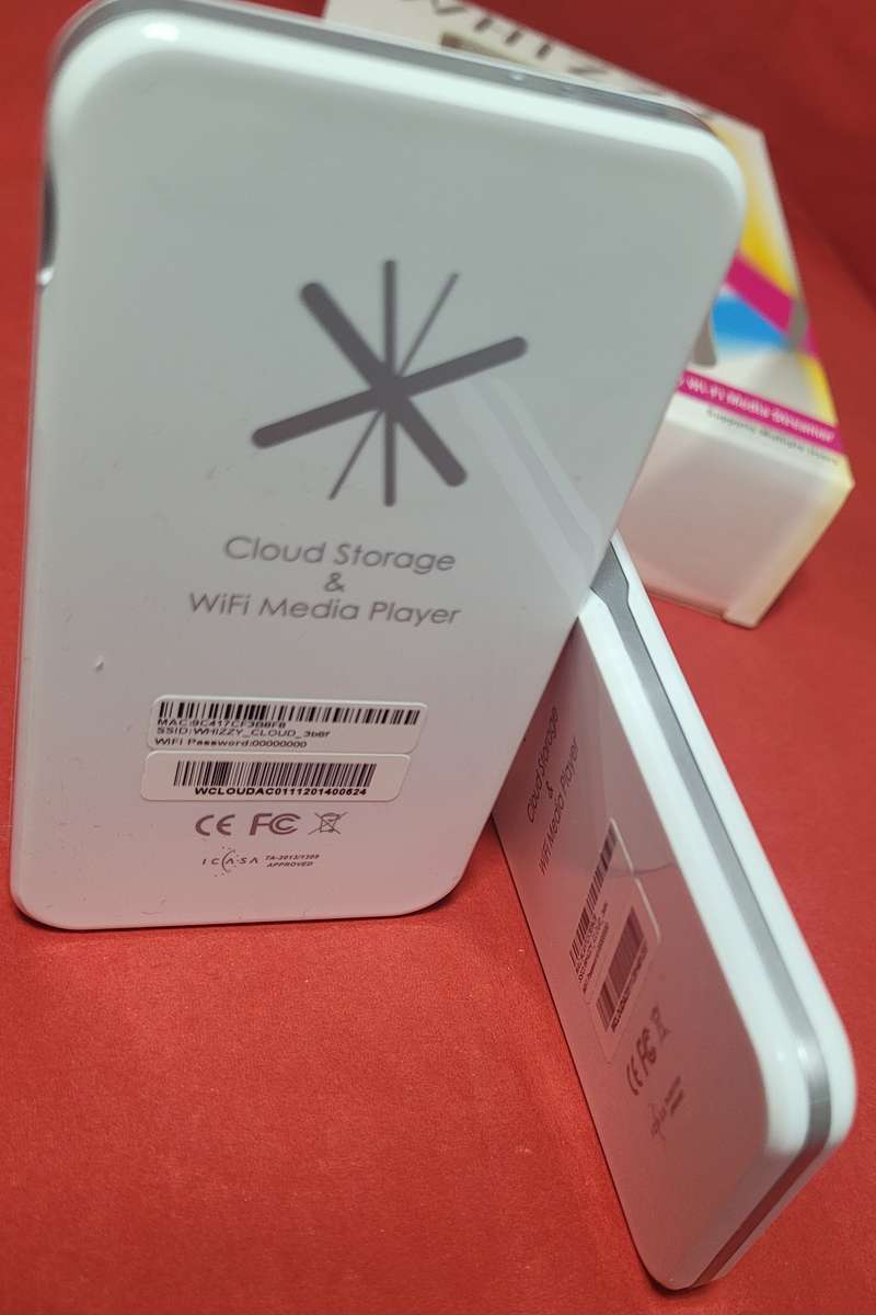 Portable WHIZZY Ultra-Slim Cloud Storage & Wi-Fi Media Streamer For iOS and Android. (Bid Per Piece)