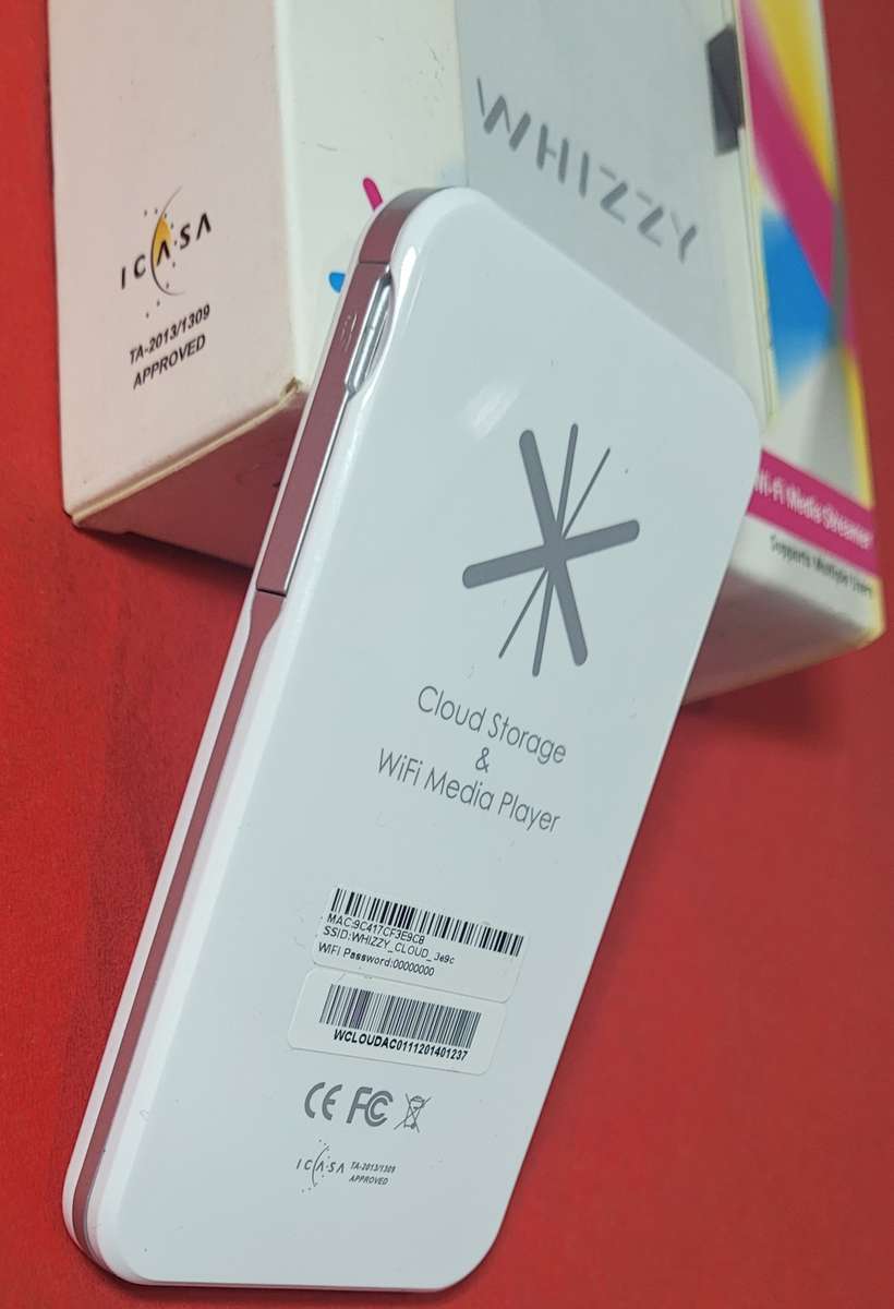 Portable WHIZZY Ultra-Slim Cloud Storage & Wi-Fi Media Streamer For iOS and Android. (Bid Per Piece)