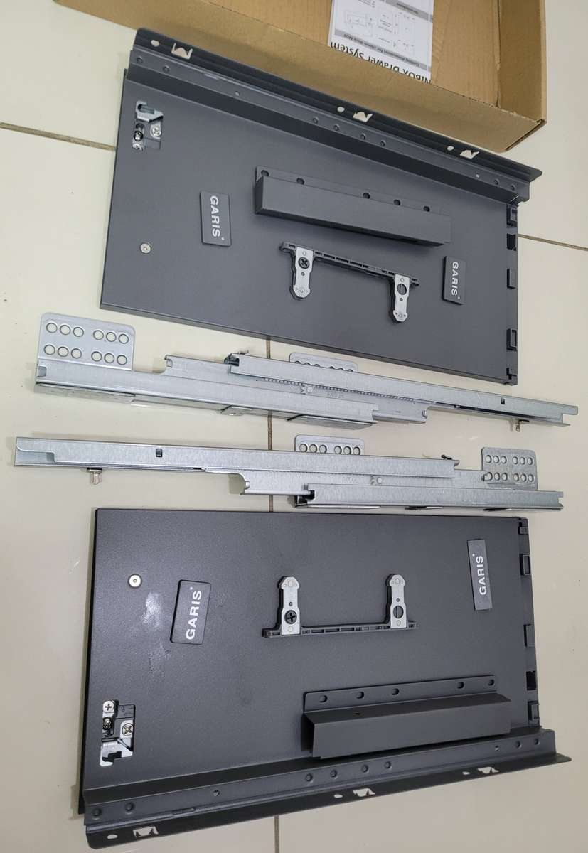 GARIS High Quality Soft-Close Cabinet Drawer Slides. Complete Set. (60.5 x 32.5 x 24.5)cm
