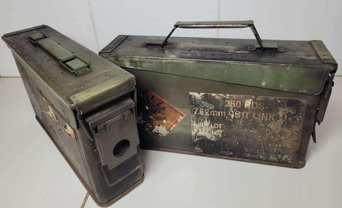 250 Rounds, 7.62mm Vintage Military Ammunition Box Bundle (Bid Per Lot)