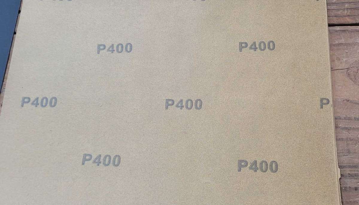 400 Grit WATERPROOF Fine Sanding Paper (Bid per piece - NOT THE WHOLE PACKET)