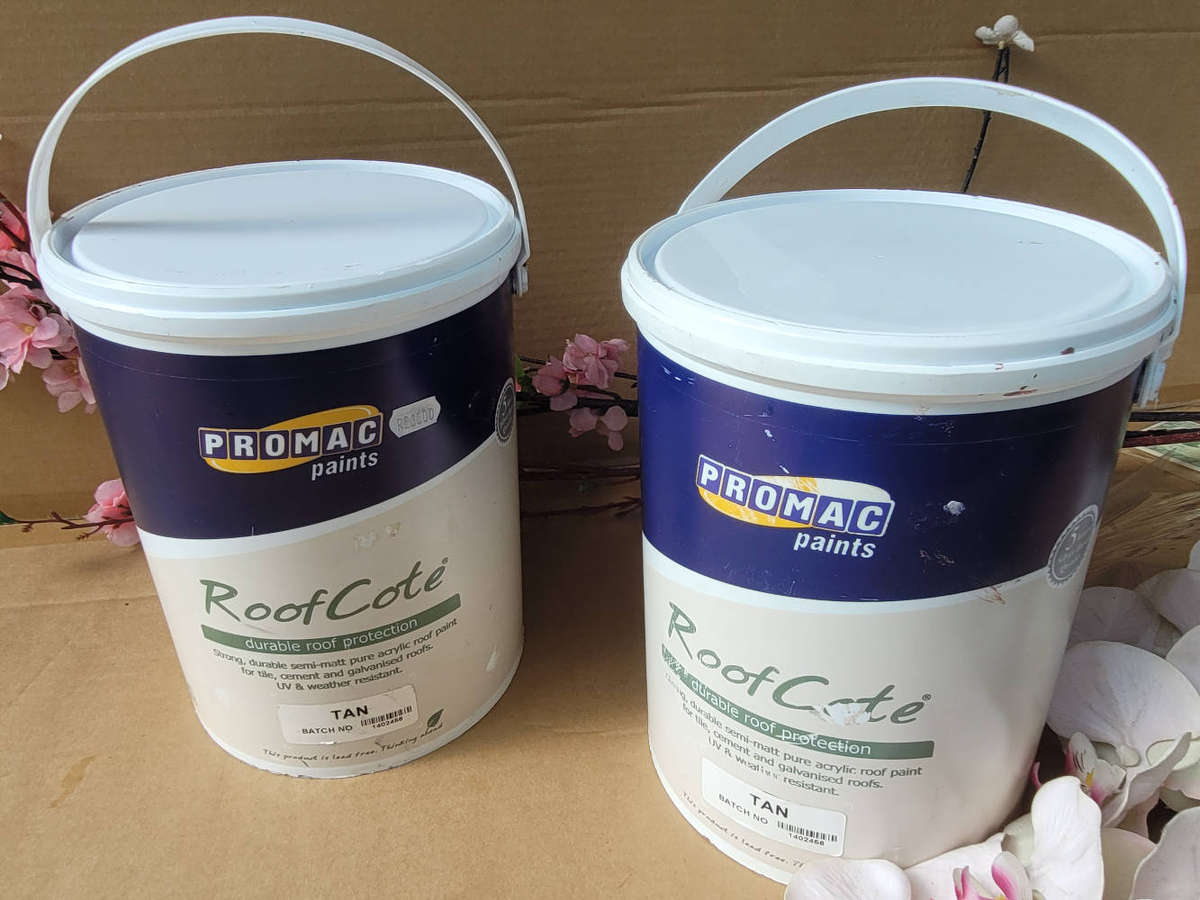 5L  PROMAC (TAN COLOUR) Roof Protection Paint (Bid Per Piece-To Take Both)