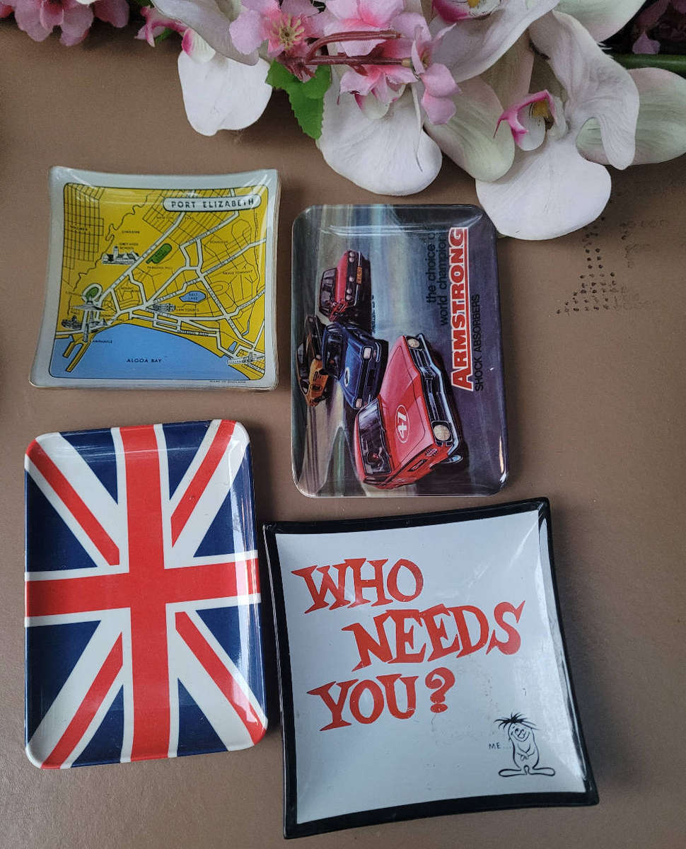 Vintage Collector Car-Themed Ceramic Coasters & More-As Pictured. (Bid Per Lot)