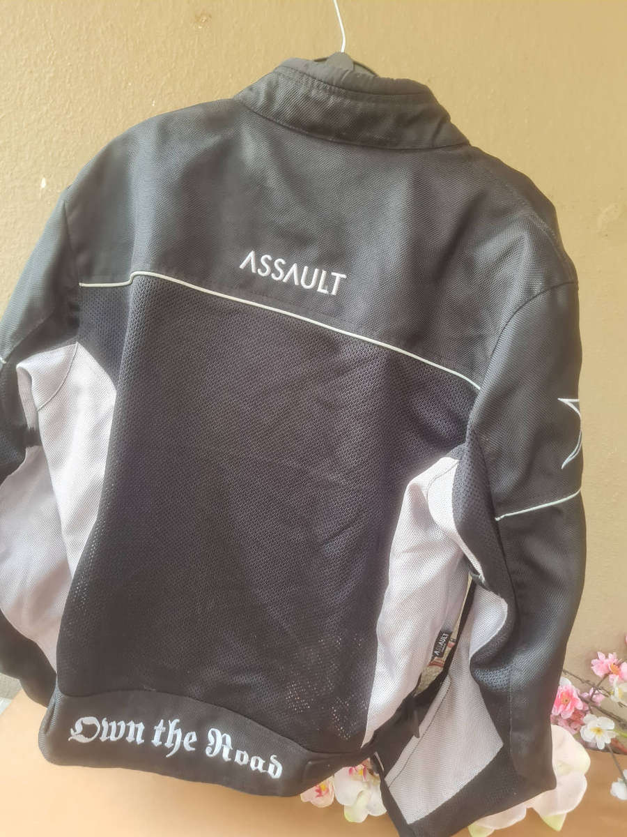 ASSSULT Quality Padded Bikers Jacket (S). USA 30 / ENGLAND 38