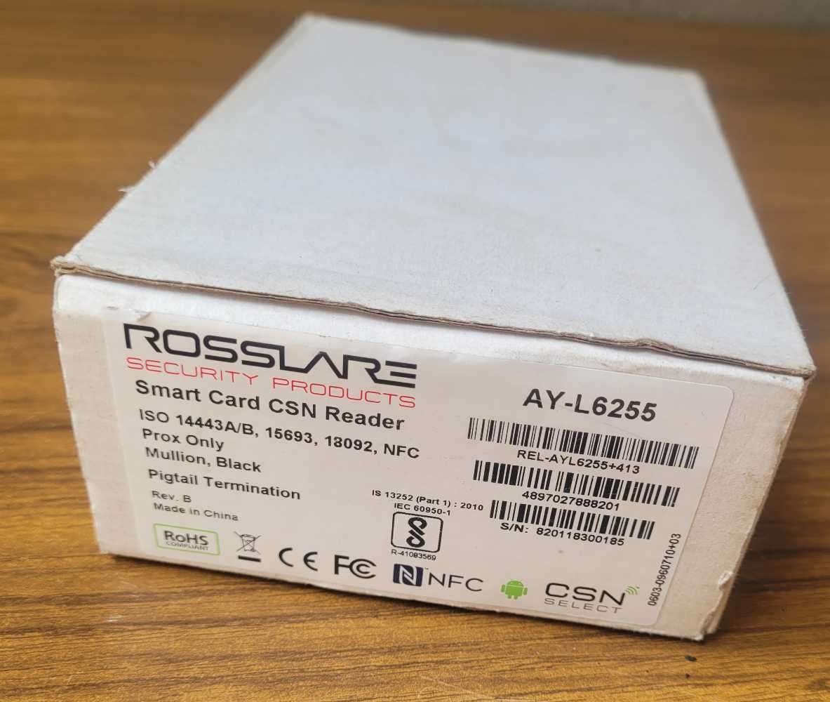 UNUSED... Rosslare AY-L6255 Smart Card Reader. Water And Dust Resistant