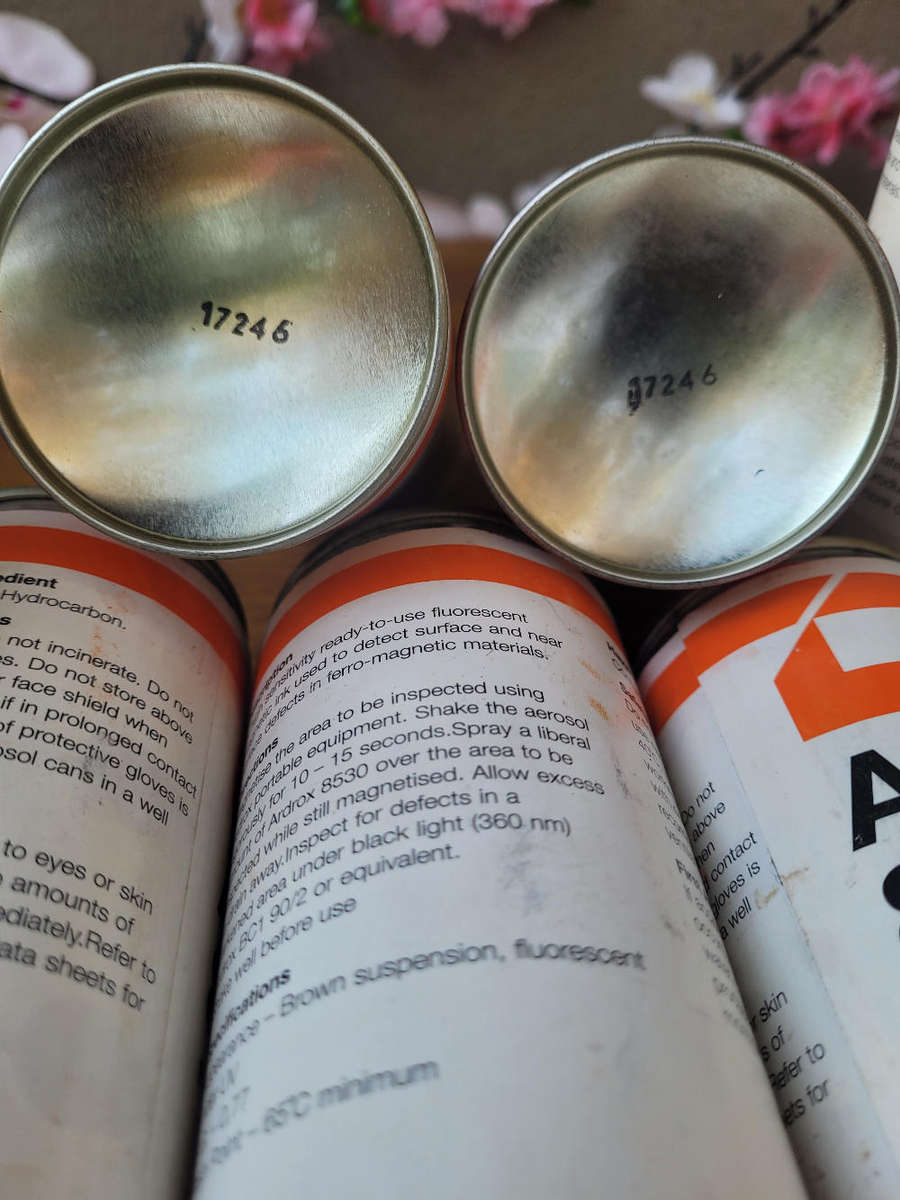 UNUSED... ARDROX Fluorescent Ink Aerosol. (No Cap As Pictured) Bid Per Can