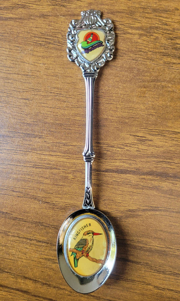 Various Souvenir  Decorative Spoons In A Velvet-Line Box (As Pictured)