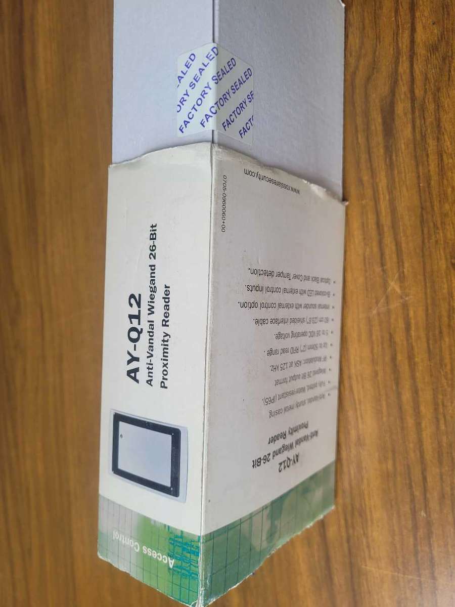 (UNBOXED). Rosslare Anti-Vandal 26-Bit Wiegand Metallic Proximity Reader AY-Q12