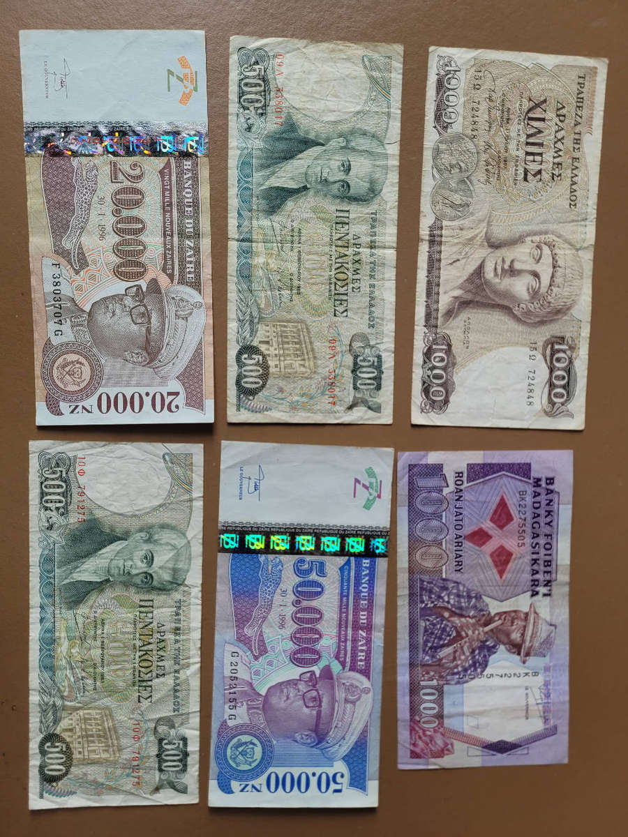 WORLD BANK NOTES #5 (As Pictured) Bid Per Lot