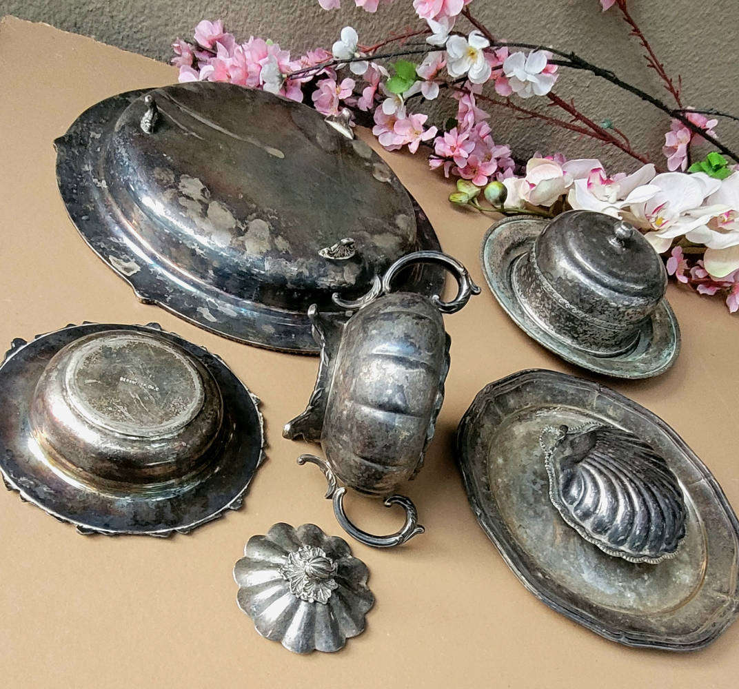 Various ORNATE Quality Old Silver-Plated Collection - Base-Marked SERANCO SP. ON. C  ( Bid Per Lot)