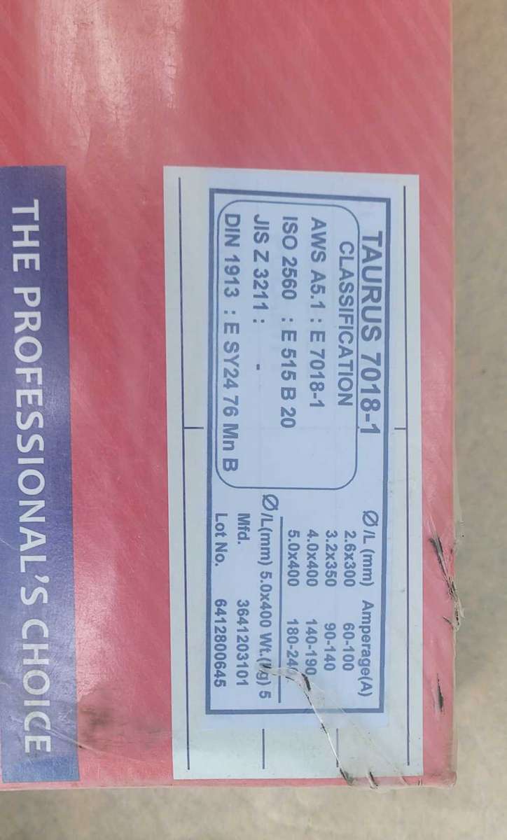 5Kg TAURUS (5.0 x 400)mm Professional Welding Rods  (Bid Per Piece)