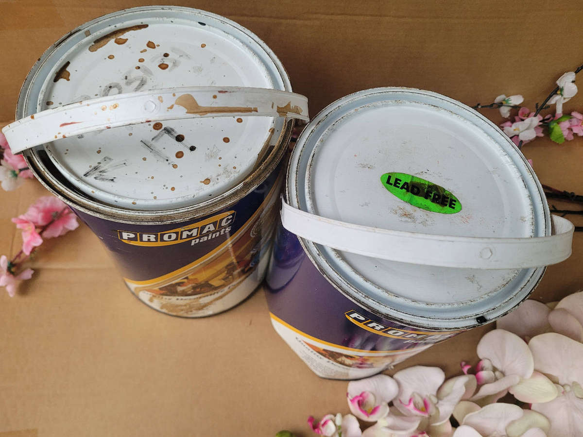 UNUSED...PROMAC Super Gloss Enamel (Pastel Tint Base) DENTED As Pictured. Bid Per Piece-To Take Both