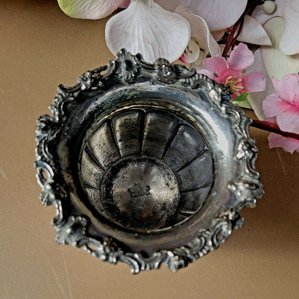 RARE... Old HALL-MARKED Silver-Plated Mini Vase. (Please see Pics Of Maker`s Marks on item Base)