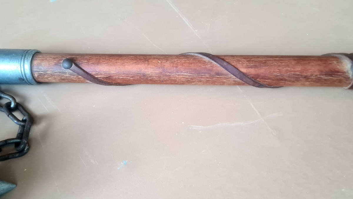 ANTIQUE Well-Preserved Twin-Ball Flail / Mace