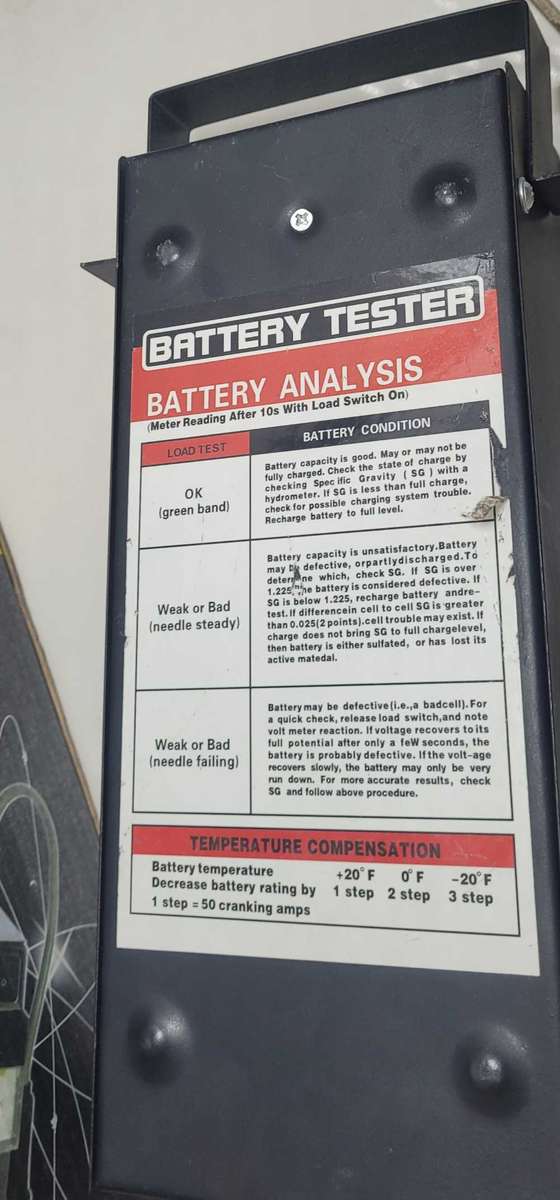UNUSED Battery Tester (Previously Demo Stock)