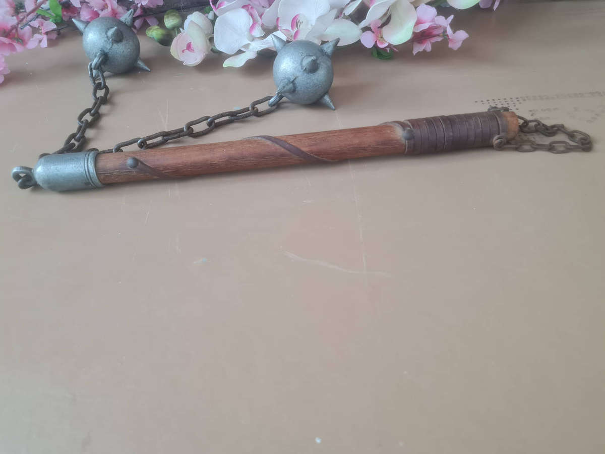 ANTIQUE Well-Preserved Twin-Ball Flail / Mace