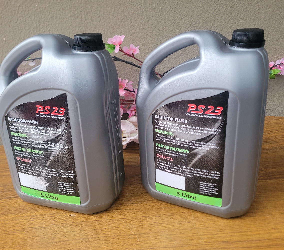 5L PS 23 RADIATOR FLUSH -As Pictured. ( Bid Per 1x 5L)