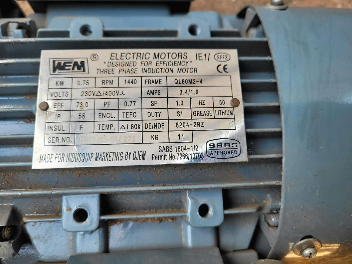 Shell Horizontal Centrifugal Pump. 3-Phase, 400V Electric Induction Motor  (2 Of 2)