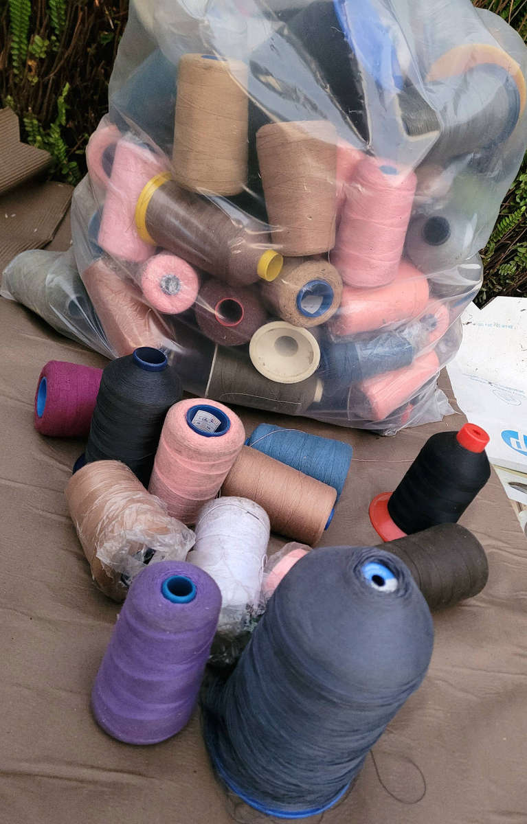 120x UNWRAPPED Assorted Sewing Threads With Some Dust As Pictured. (Bid Per Piece-To Take all 120x)