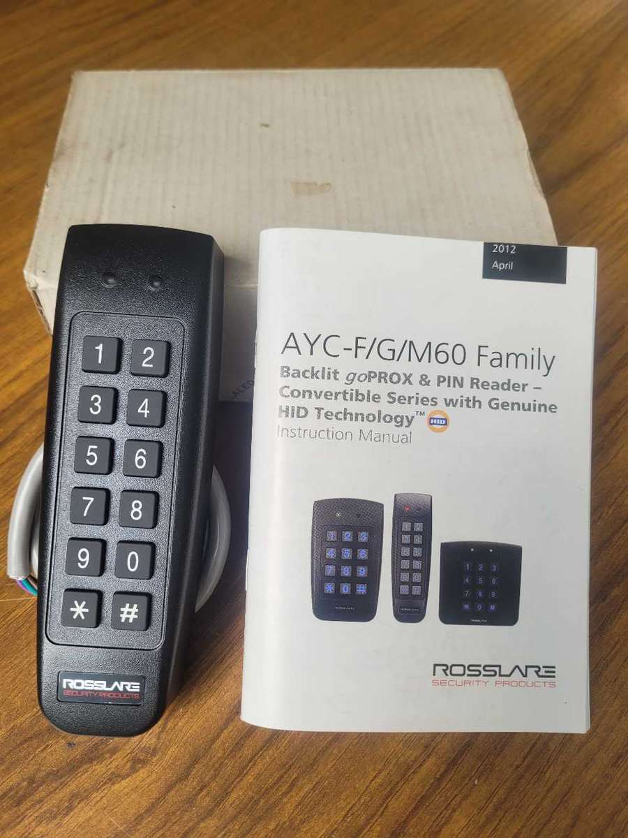 UNUSED... Rosslare AYC-G60  Mullion Backlit go-Prox & PIN Reader - Convertible Ayc-g60