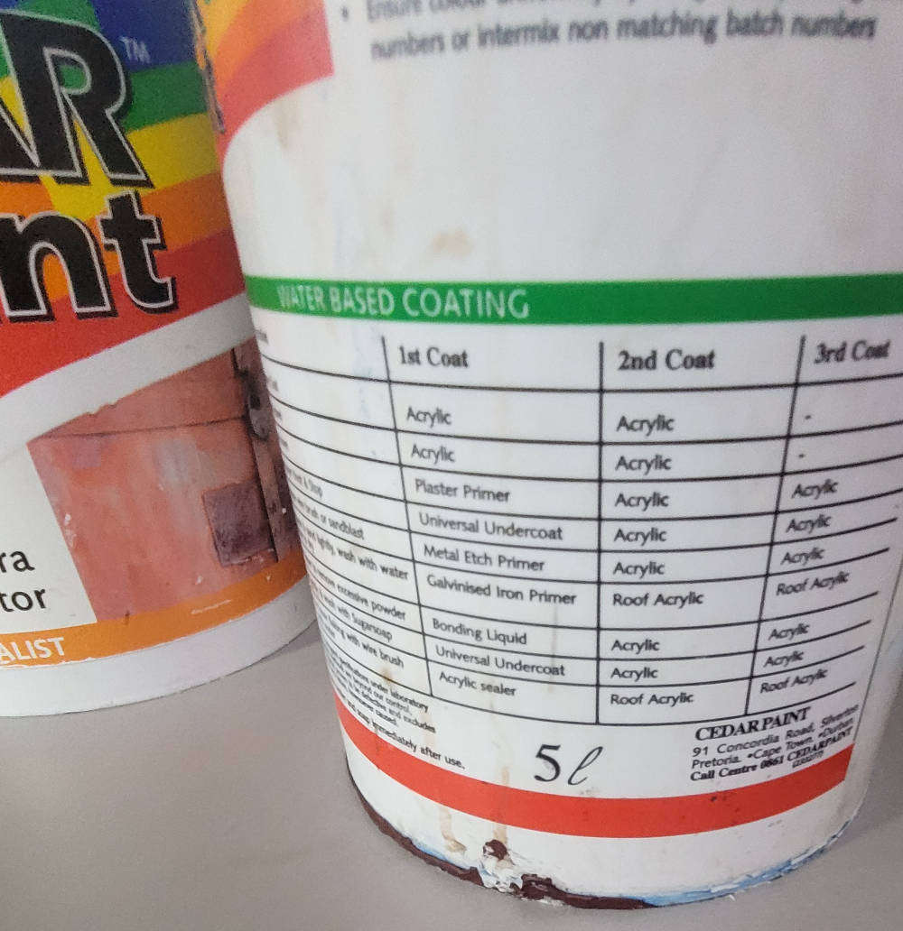 CEDAR PAINT Albestra Rust Converter (Bid Per Piece-To Take Both)