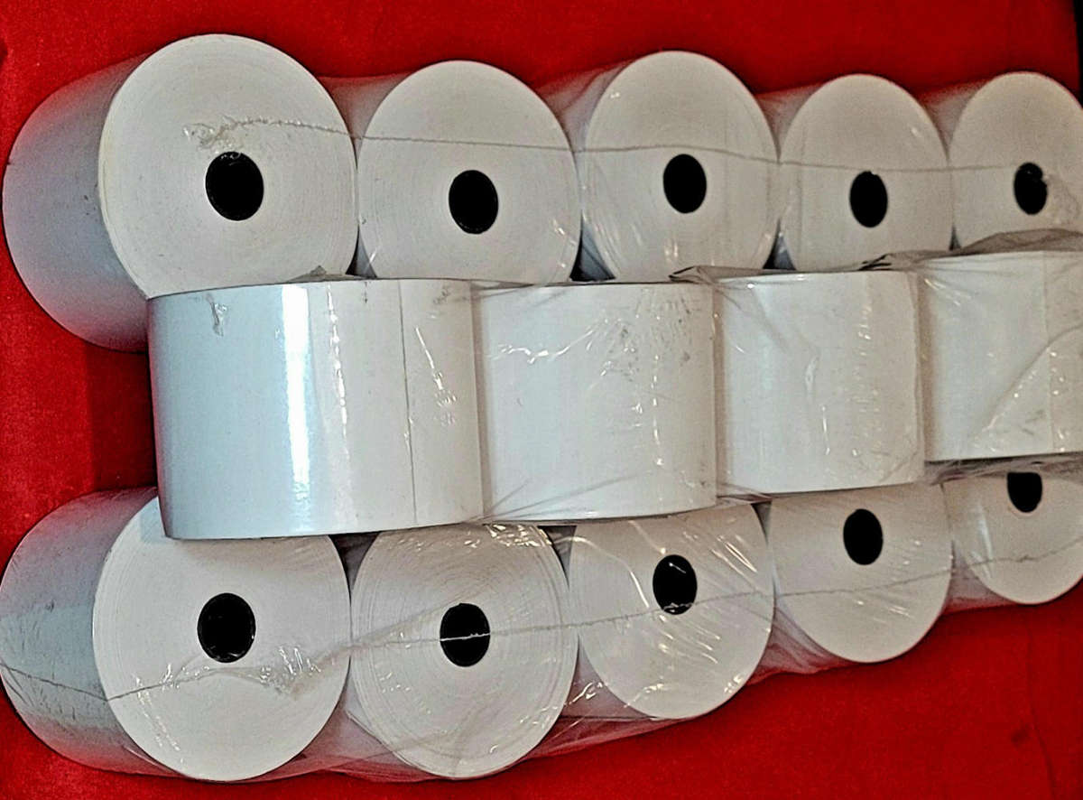 Thermal Till Rolls. NEW  (57x76)mm (Bid Per 50x Rolls)  LAST LOT...