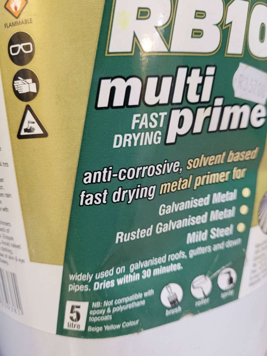 COLLECTION ONLY...5L  RB10 MULTI FAST-DRYING PRIMER (Bid Per Piece-To Take Both)