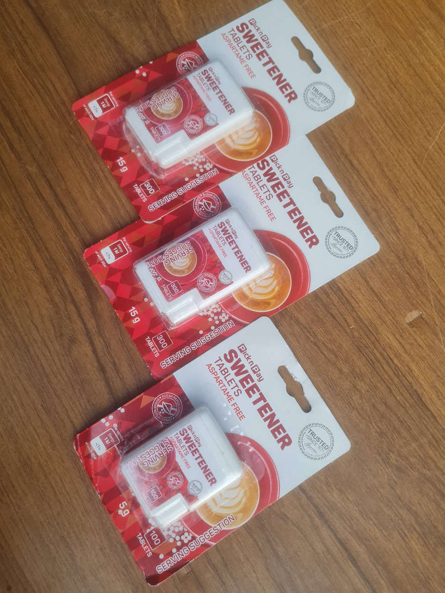 Sweeteners (2x300 & 1x100-Packs.  BB: 09.2026/21.11.2025 (Bid Per Pack To Take all 3x)