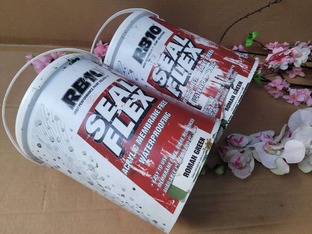 RB10 SEAL FLEX Acrylic Membrane-Free Waterproofing Paint (Green Colour) Bid Per Piece-To Take Both