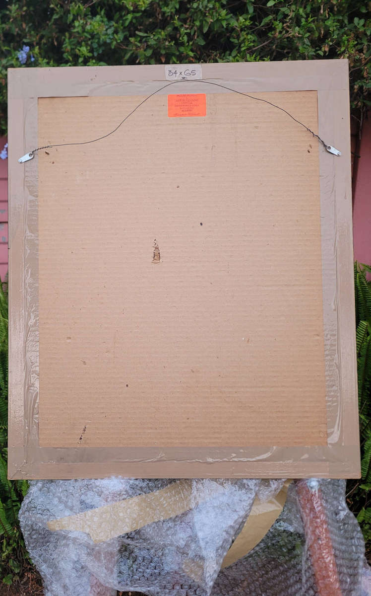 Signed Glass-Framed Painting-Depicting A Famous 1920 British Cuty Sark Sailing Ship (470.3x580)mm.