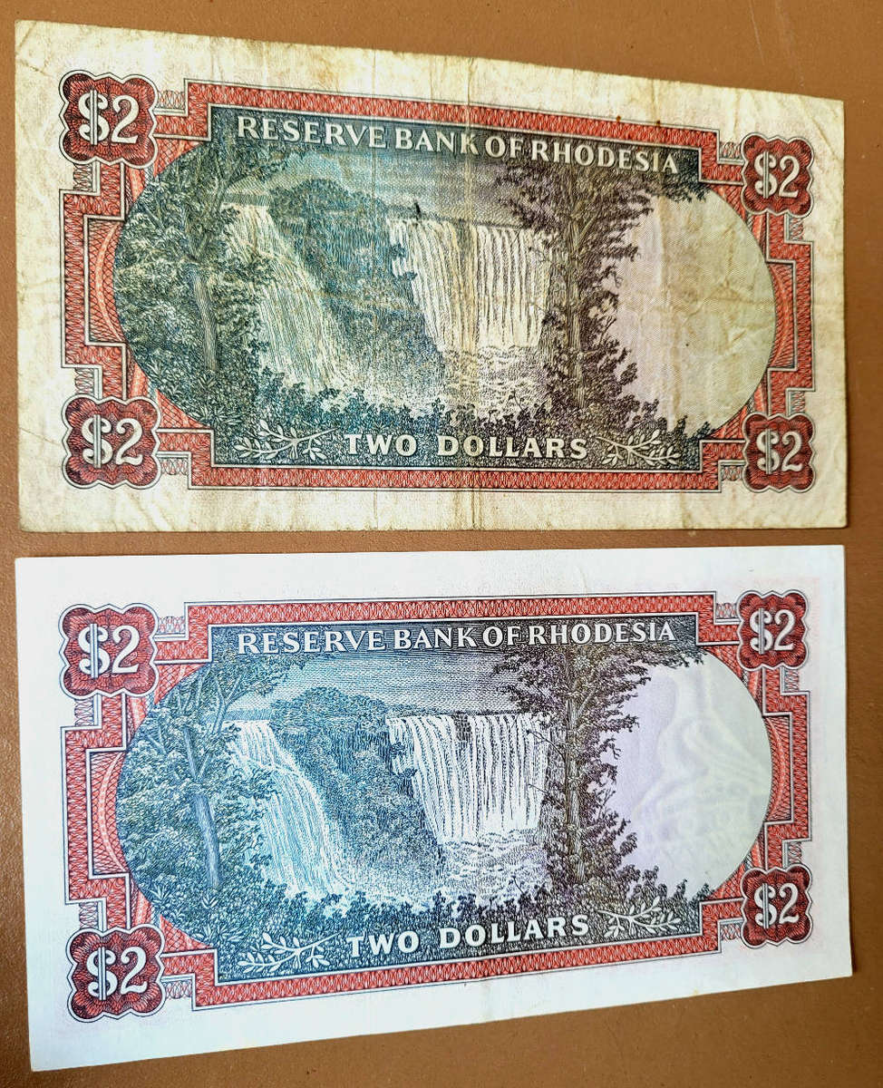 RHODESIA BANK NOTES #6 (As Pictured)  Bid Per Piece-To Take Both