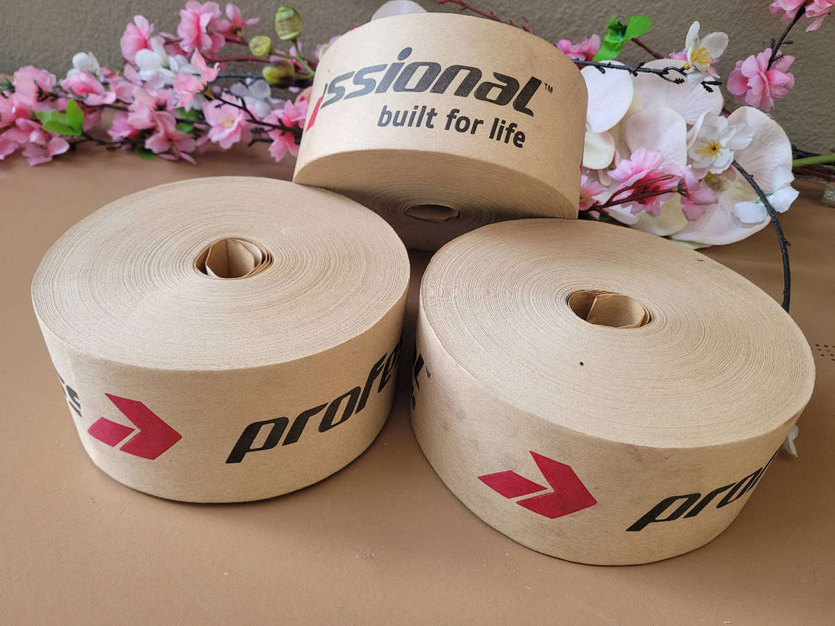 860g LARGE Professional-Branded GUM TAPE ROLL/ KRAFT PAPER TAPE ROLL. (Bid Per Piece-To Take All 4x)