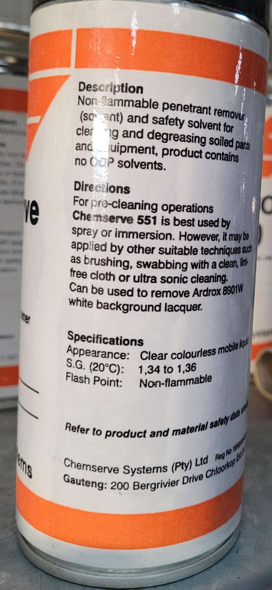 UNUSED... ARDROX Fluorescent Ink Aerosol. (No Cap As Pictured) Bid Per Can