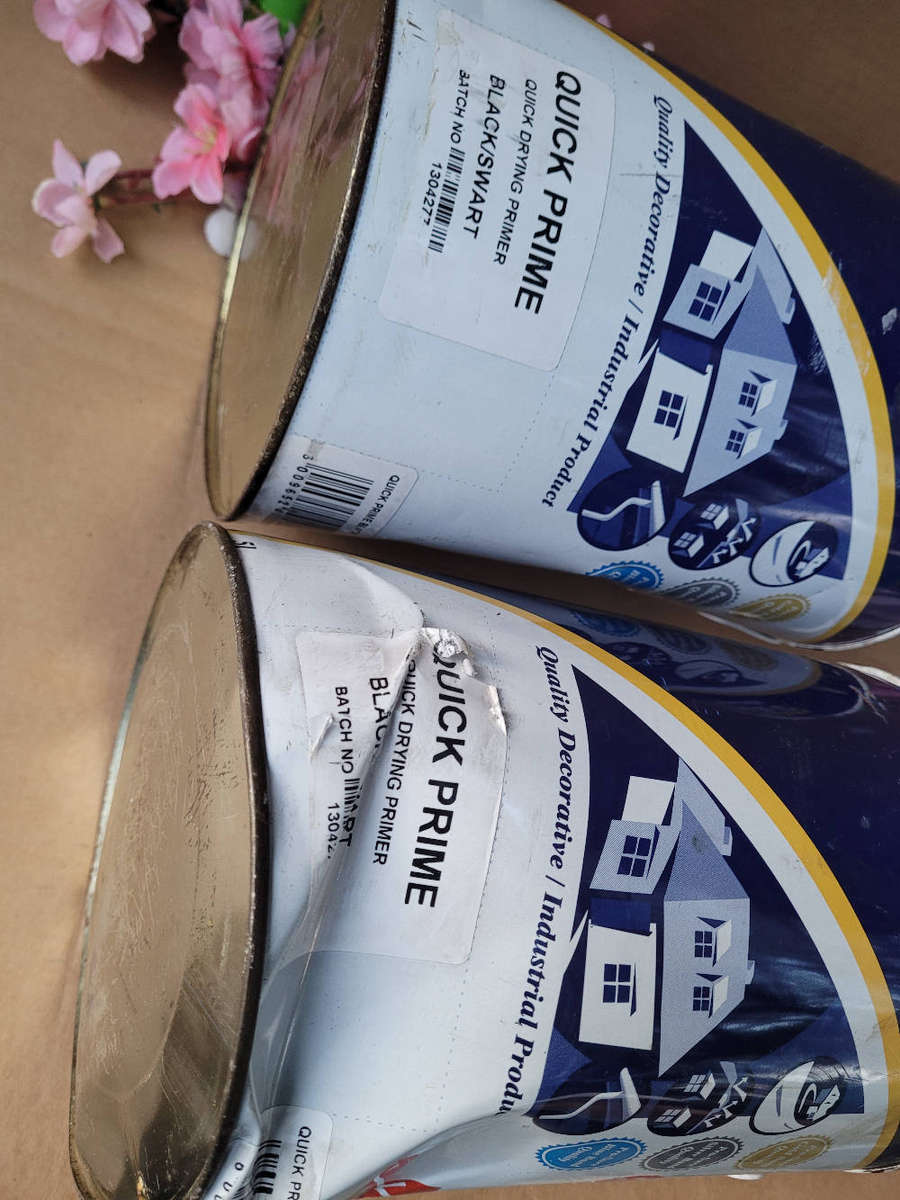 PROMAC Quick-Drying Primer (Black Colour). DENTED. Bid Per Piece-To Take Both