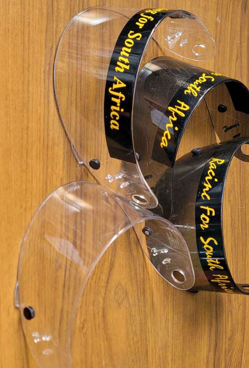 An Assortment BUNDLE Of 4x Racing Helmet Shields (Bid Per Lot)