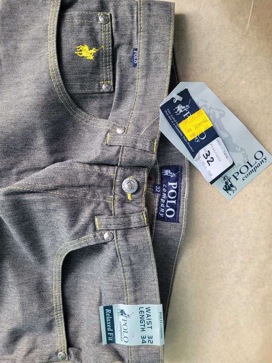 UNUSED Size 32 Triple-Stitched POLO Relaxed Fit  Jeans