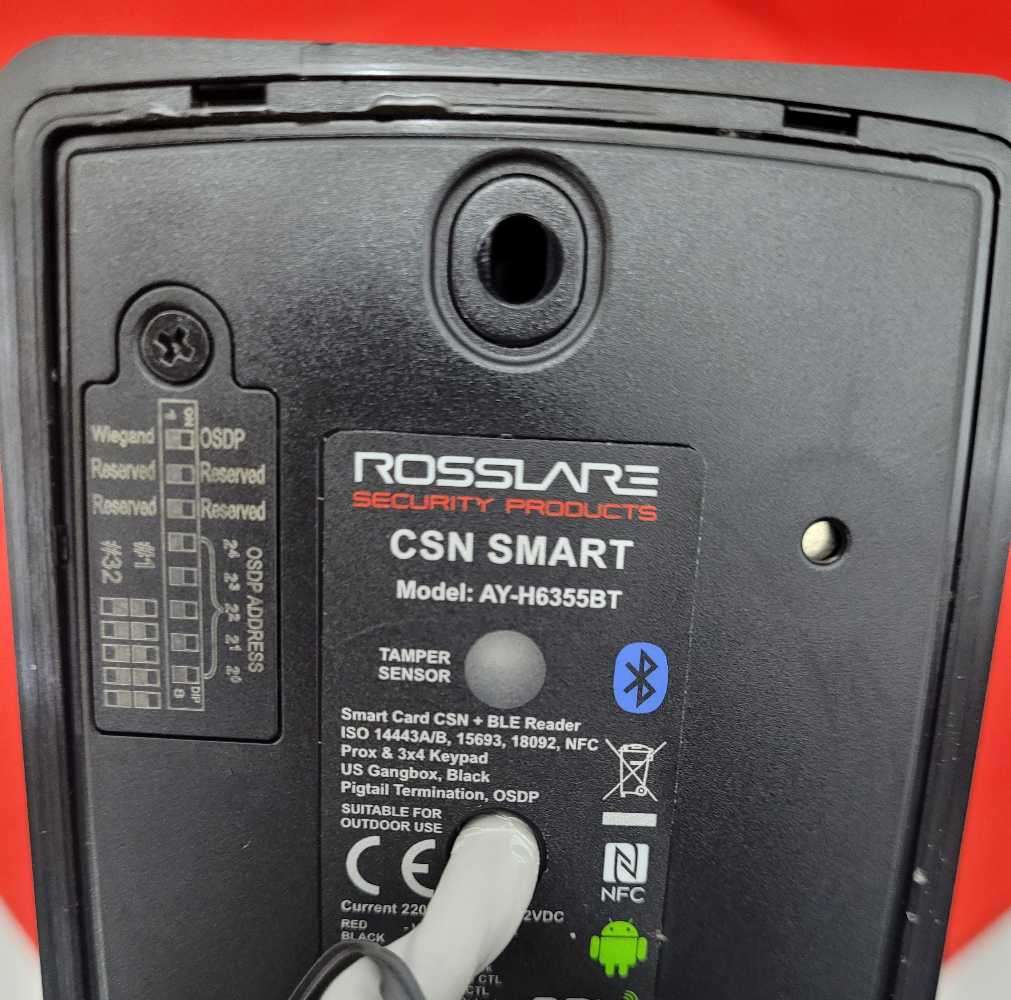 NEW/UNBOXED..ROSSLARE AY-H6355BT CSN SMART BLUETOOTH & RFID Card Reader With Back-Lit Keypad