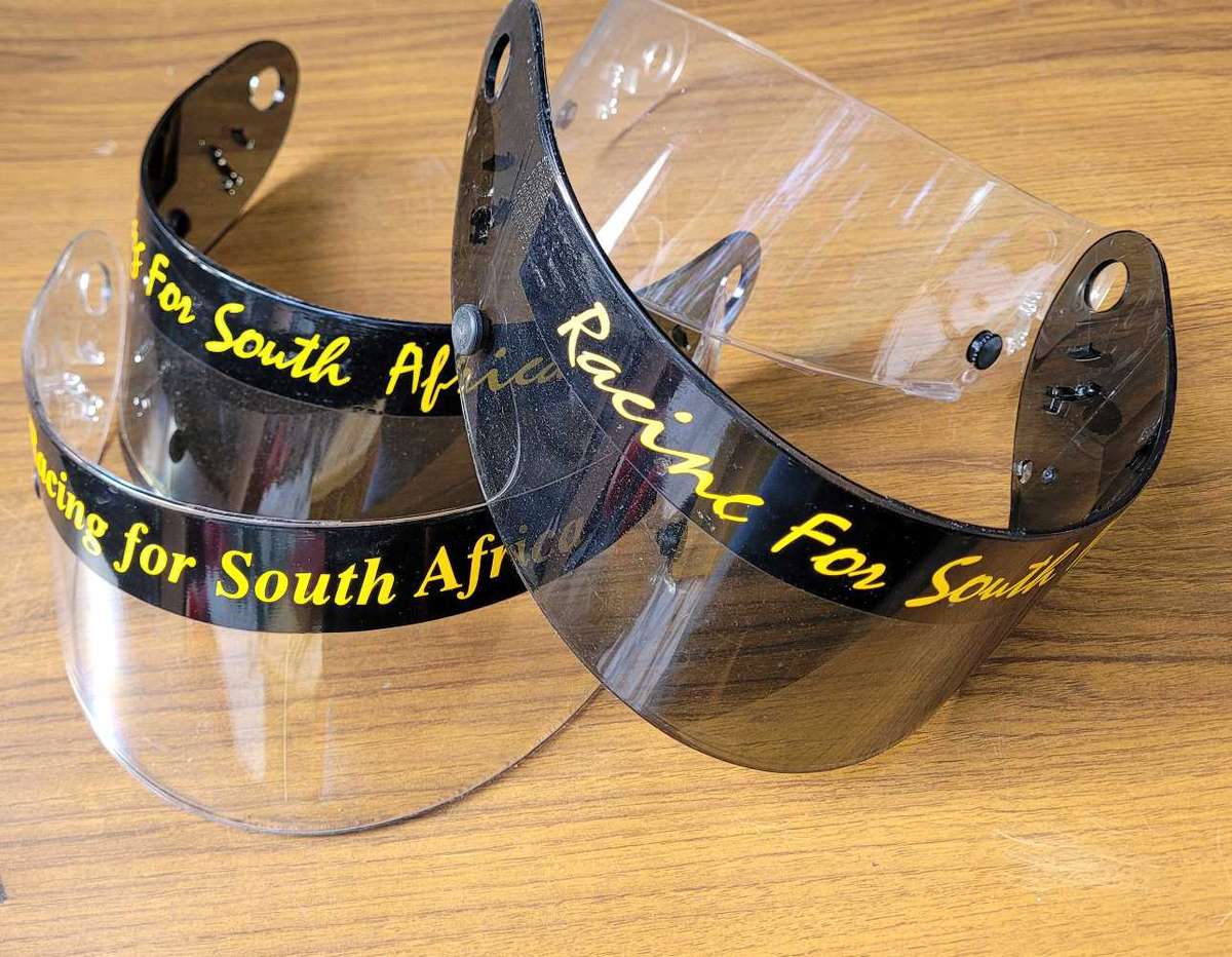 An Assortment BUNDLE Of 4x Racing Helmet Shields (Bid Per Lot)